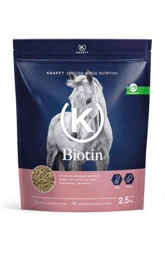KRAFFT Biotin – biotyna dla koni wspierająca zdrowe kopyta, mocny róg kopytowy oraz połysk sierści.png